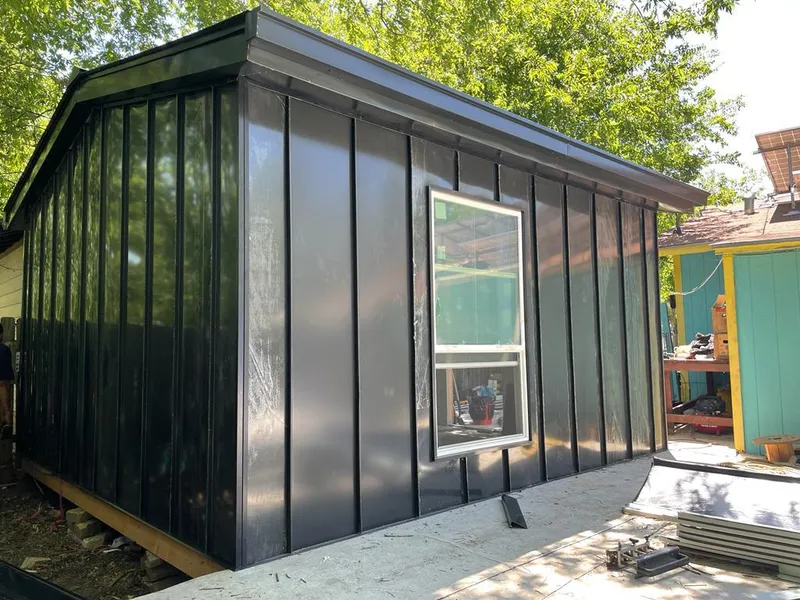 Black standing seam metal wall panels for Metal Roof Installation in South Brooksville